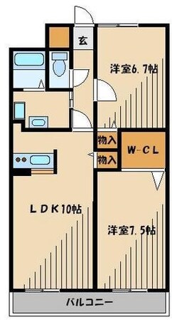 オークス皇山道の物件間取画像